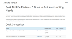 Desktop Screenshot of airriflereviews.info